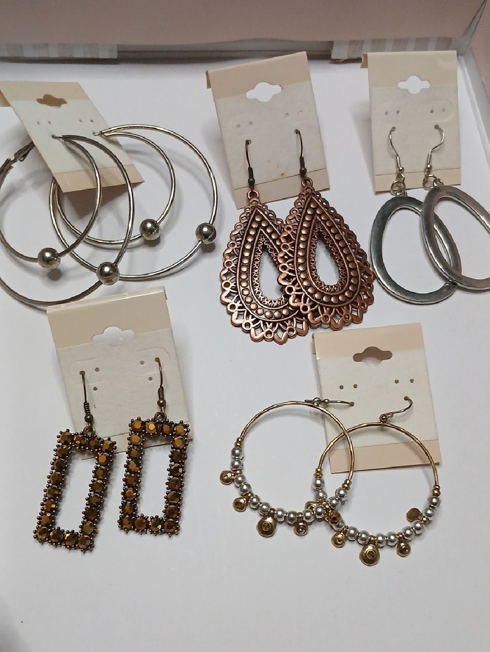 5 Pairs Pair Earrings Earring Lot Long Large Size